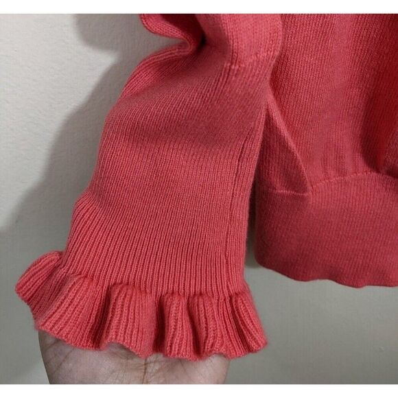 Boden Sweater Bernadette Wool Blend Ruffle Knit Pullover Lightweight US Size 4 - Picture 6 of 8